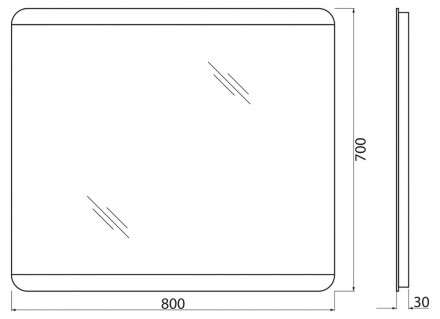 BelBagno SPC-CEZ-800-700-LED-BTN Зеркало