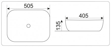 CeramaLux D1302H004 раковина 50.5