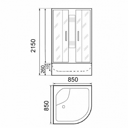 Parly BMM86 Душевая кабина 85x85