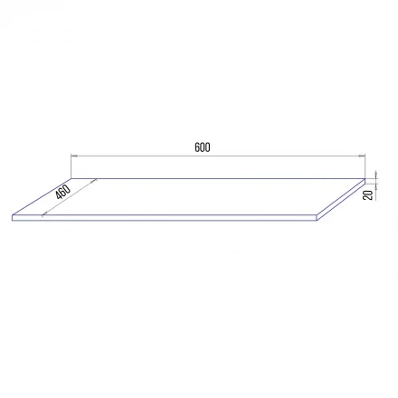 Azario Lotos 60 CS00091638 Столешница на тумбу белый глянцевый