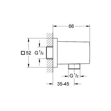 Grohe Euphoria Cube 27704000 шланговое подсоединение