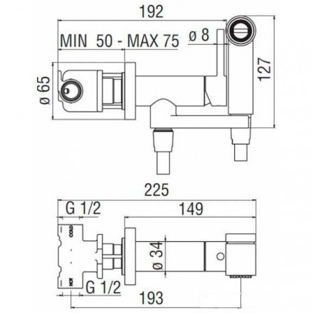 Nobili AV00600CR комплект гигиенического душа