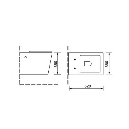 Vincea Q-Line VT1-12MB унитаз подвесной