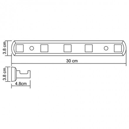 Wasserkraft Lippe K-6575 Кронштейн настенный, 5 крючков