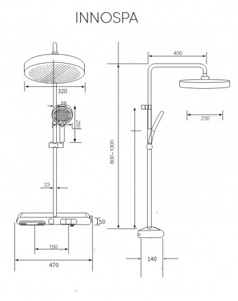 Milleau INNOSPA MLV29223PDD‐GM Душевая система