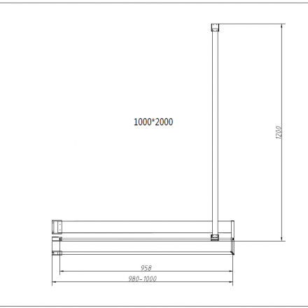 Vincea Walk in HR VSW-4HR100CL душевая перегородка