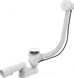 Alcaplast A51BM-80 Слив-перелив для ванны, полуавтоматический, белый