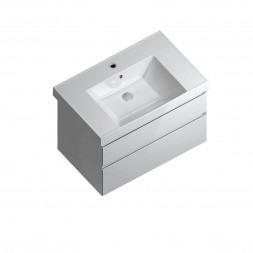 Kerama Marazzi Cubo 80 тумба  подвесная с ящиками, белая глянцевая