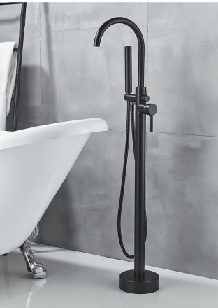 BOCH MANN BRAIES Matt Black BM8921 Смеситель напольный для отдельностоящей ванны