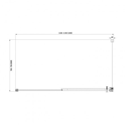 Aquanet Delta NPE1131 Душевой угол 120x80