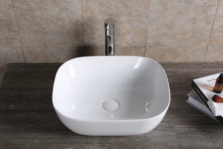 Milleau Miel MU0078-GW Раковина накладная 50.5x40x14 белый глянец