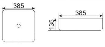 CeramaLux D1303H004 раковина 38.5