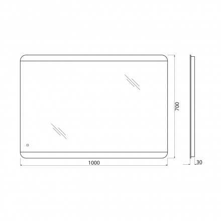 BelBagno SPC-CEZ-1000-700-LED-TCHЗеркало