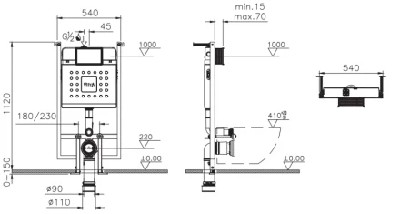 VitrA V-Fix Core 738-5800-01 Система инсталляции для унитазов