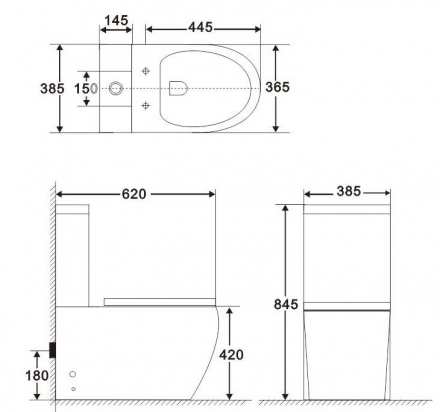 BelBagno Amanda BB051CPR унитаз напольный (чаша)