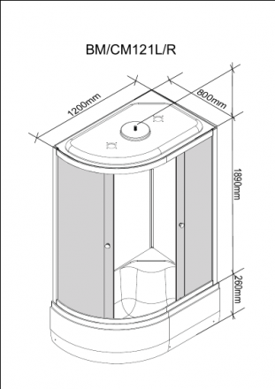 Parly BM121L Душевая кабина 120x80 левая