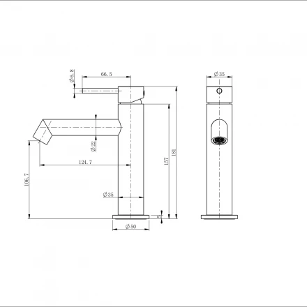 Wonzon &amp; Woghand WW-H1063-MB Смеситель для раковины черный матовый