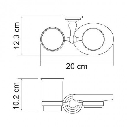 Wasserkraft Ammer К-7026 Держатель стакана и мыльницы