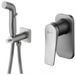 Lemark Bronx LM3719GM смеситель с гигиеническим душем (графит)