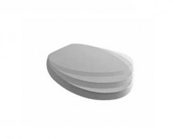 Kerasan Cento Ovale 358801 Сидение овальное из термопласта белое с петлями хром soft close