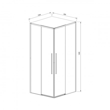 Vincea Slim-N VSS-4SN8010CLB душевой уголок
