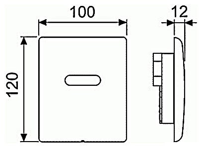 TECE Planus 9242353 клавиша смыва с инфракрасным датчиком 220/12V