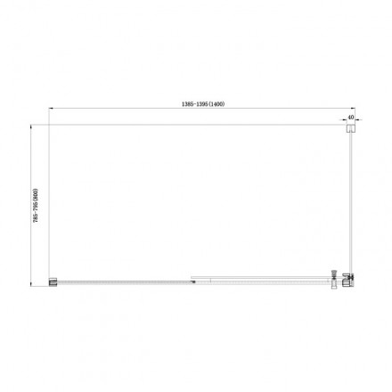 Aquanet Delta NPE1131 Душевой угол 140x80