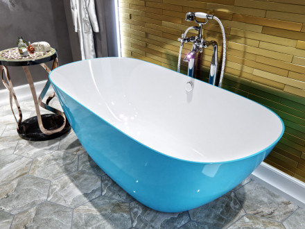 Aquastone Бали 180 Ванна из искусственного камня
