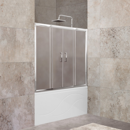 BelBagno UNIQUE-VF-2-150/180-140-M-Cr душевая шторка на ванну