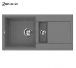 Omoikiri Sakaime 86-2-PL мойка 860x465 платина