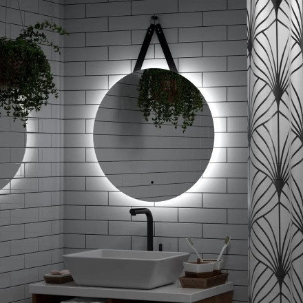 Континент Best Led D650 зеркало на ремне из натуральной кожи черного цвета с бесконтактным сенсором