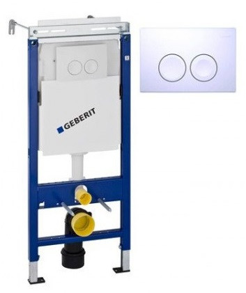 Geberit Duofix Plattenbau 458.122.11.1 инсталляция для подвесного унитаза с клавишей Delta 21