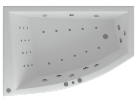 Aquatek Оракул 180x125 Акриловая ванна с гидромассажем левая