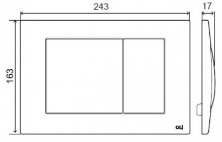 Oli Metal Dual 656006 кнопка смыва хром матовый