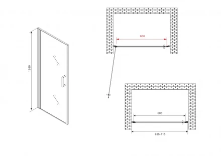 ABBER Sonnenstrand AG04070M душевая дверь