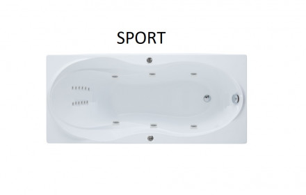 Aquanet Sport (240448) 6 ф. г/м, спинной массаж 12 ф. шиацу, кран-баланс