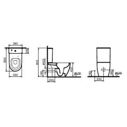 Vitra Sento 9830B003-7204 унитаз напольный с бачком и сиденьем микролифт