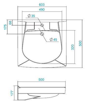 Santek Пилот-50 раковина 60x50 см