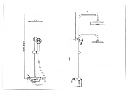 Santiline SL-9006 Душевая стойка для ванны с термостатом