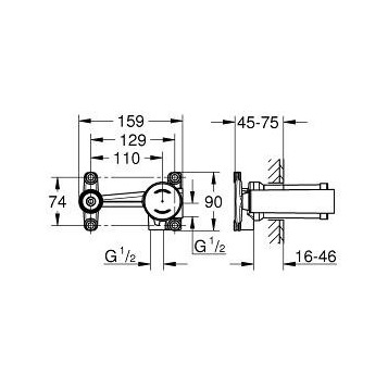 Grohe 23571000 Скрытая часть смесителя для раковины
