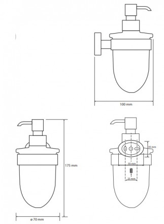 Bemeta Oval 118409011 Настенный дозатор для жидкого мыла 200 мл