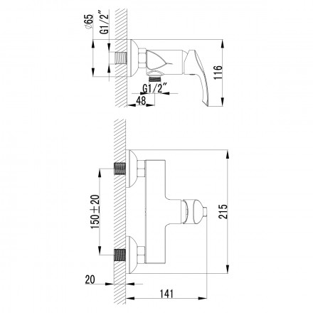 Lemark Plus Strike LM1103C смеситель для душа