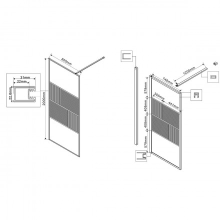 Vincea Walk in HC Art VSW-1HC800CFBG душевая перегородка