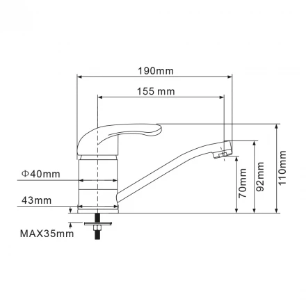 OLISAN profi PF1501 Смеситель для раковины поворотный 