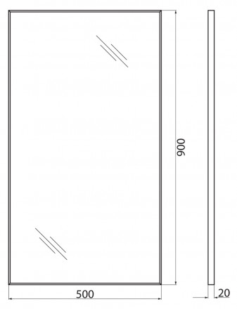 BelBagno SPC-AL-500-900 Зеркало