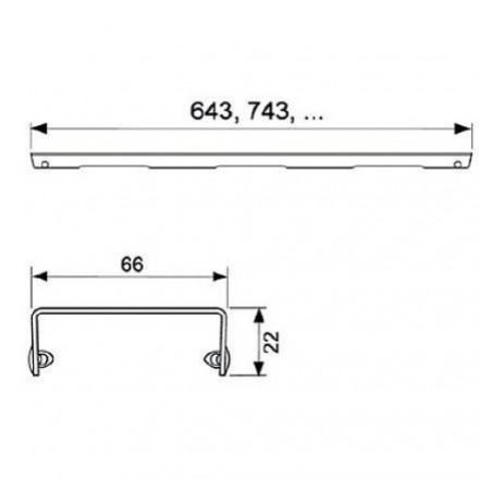 TECE 600911 Basic декоративная решетка матовая 900 мм