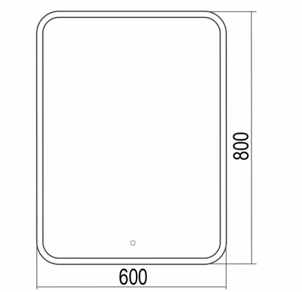 Azario Стив LED-00002249 Зеркало c LED-подсветкой и диммером 600х800