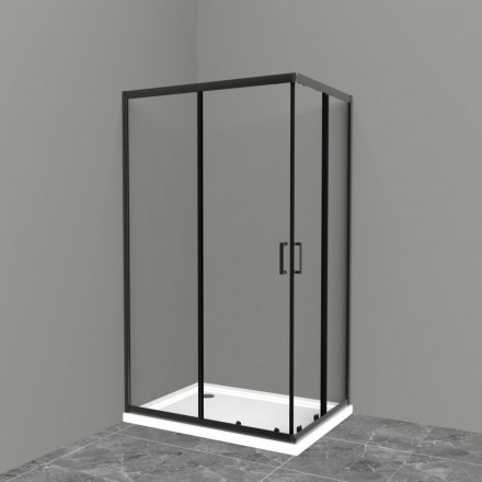 Belbagno UNO-195-AH-2-120/100-C-NERO душевой угол стекло прозрачное