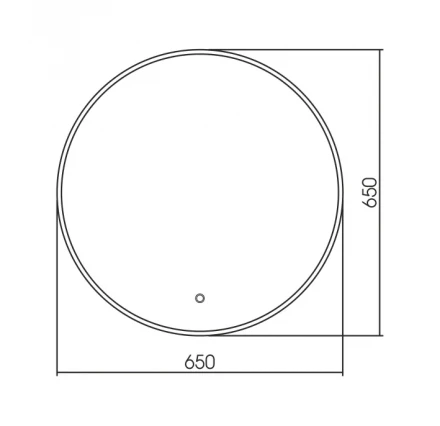 Azario Плаза-2 D650 LED-00002336 Зеркало c подсветкой и диммером