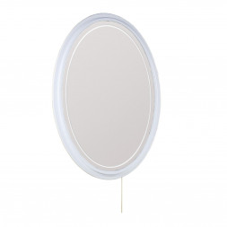 Onika Адель 70 зеркало белое, с LED подсветкой, овальное